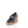 Mocassins en cuir noir à talons Dorking